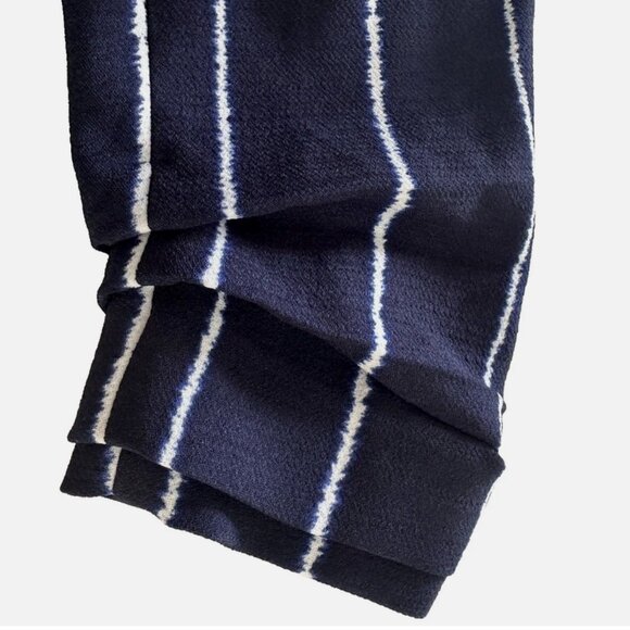 LIMITED Navy Blue White Stripe Open Knit Blazer NWT 18 Cardigan Jacket Plus - Picture 3 of 9